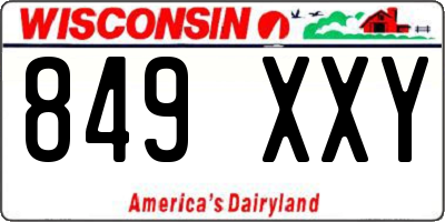 WI license plate 849XXY