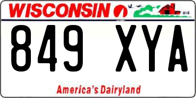 WI license plate 849XYA