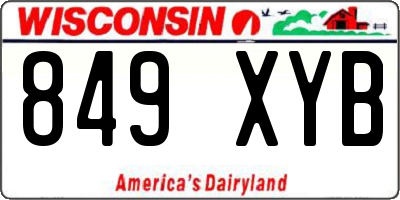 WI license plate 849XYB