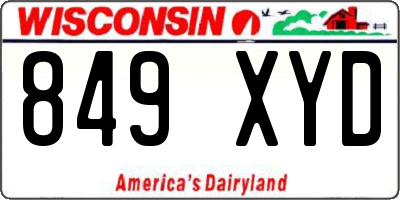 WI license plate 849XYD