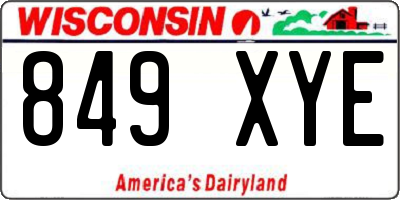 WI license plate 849XYE