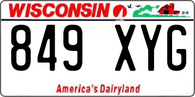 WI license plate 849XYG