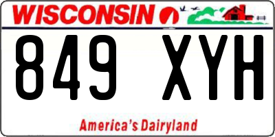 WI license plate 849XYH