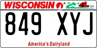 WI license plate 849XYJ