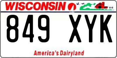 WI license plate 849XYK