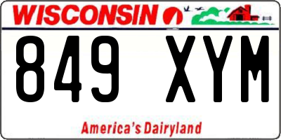 WI license plate 849XYM