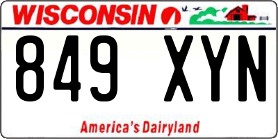 WI license plate 849XYN