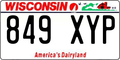 WI license plate 849XYP