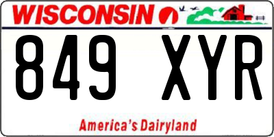 WI license plate 849XYR