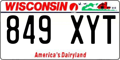 WI license plate 849XYT