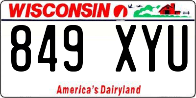 WI license plate 849XYU