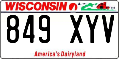 WI license plate 849XYV