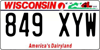 WI license plate 849XYW