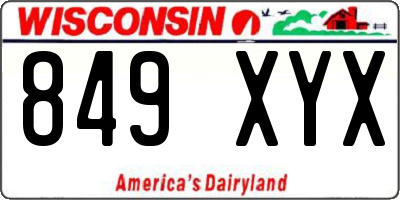 WI license plate 849XYX