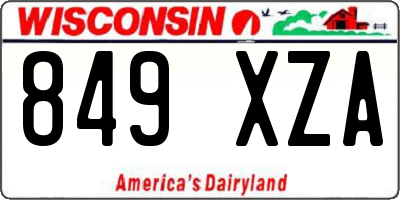 WI license plate 849XZA