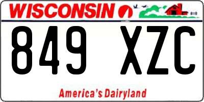 WI license plate 849XZC
