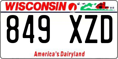 WI license plate 849XZD