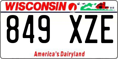 WI license plate 849XZE