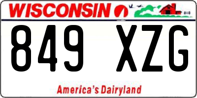WI license plate 849XZG