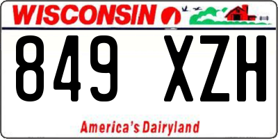 WI license plate 849XZH