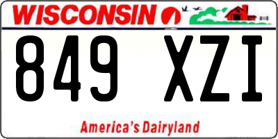 WI license plate 849XZI