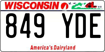 WI license plate 849YDE