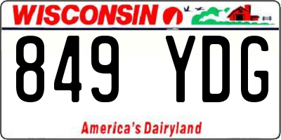 WI license plate 849YDG