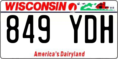 WI license plate 849YDH