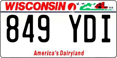 WI license plate 849YDI