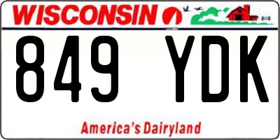WI license plate 849YDK