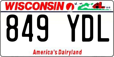 WI license plate 849YDL