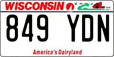 WI license plate 849YDN