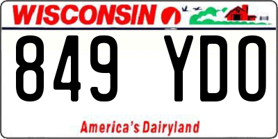 WI license plate 849YDO