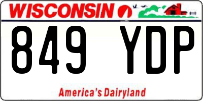 WI license plate 849YDP