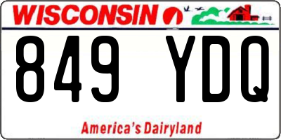 WI license plate 849YDQ