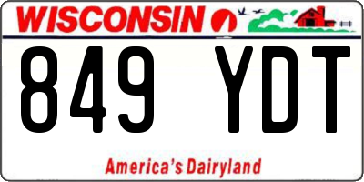 WI license plate 849YDT