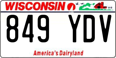 WI license plate 849YDV