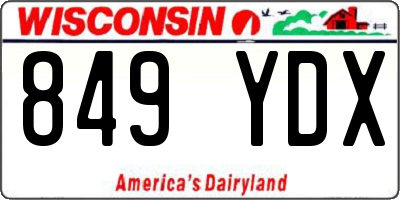 WI license plate 849YDX