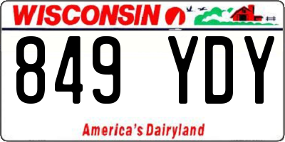 WI license plate 849YDY