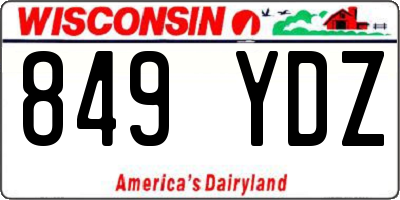 WI license plate 849YDZ