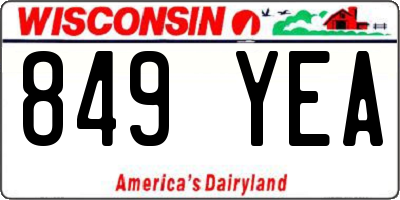WI license plate 849YEA