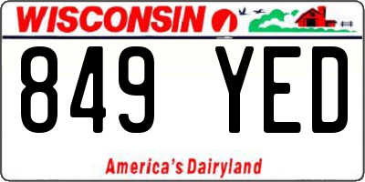 WI license plate 849YED