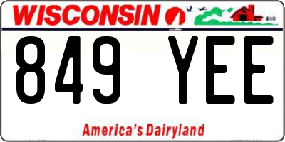 WI license plate 849YEE