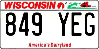 WI license plate 849YEG