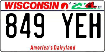 WI license plate 849YEH