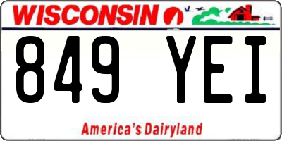 WI license plate 849YEI