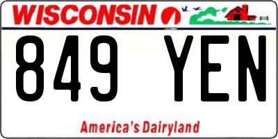 WI license plate 849YEN