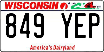 WI license plate 849YEP