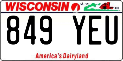 WI license plate 849YEU