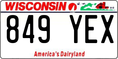 WI license plate 849YEX